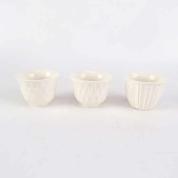 Basic Whiteem Bossment Ceramic Cawa Cup: CA0022&CA0023&CA0024