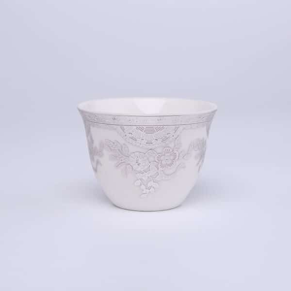 Classic Silver Pattern Ceramic Kawa Cup: CA0245