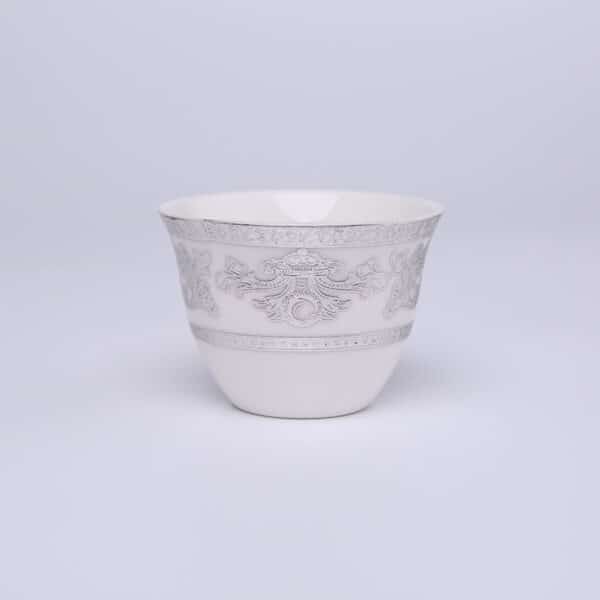 Classic Silver Pattern Ceramic Kawa Cup: CA0247