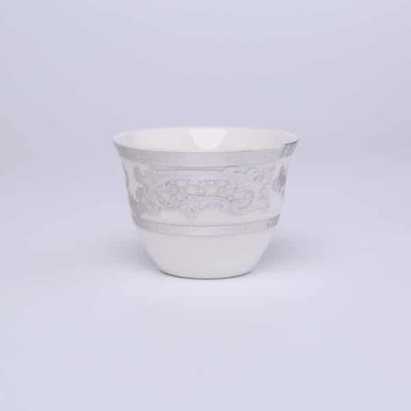 Classic Silver Pattern Ceramic Kawa Cup: CA0249